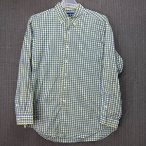 Ralph Lauren Blake Mens Size L Yellow & Blue Plaid Button-Down Shirt Long Sleeve
